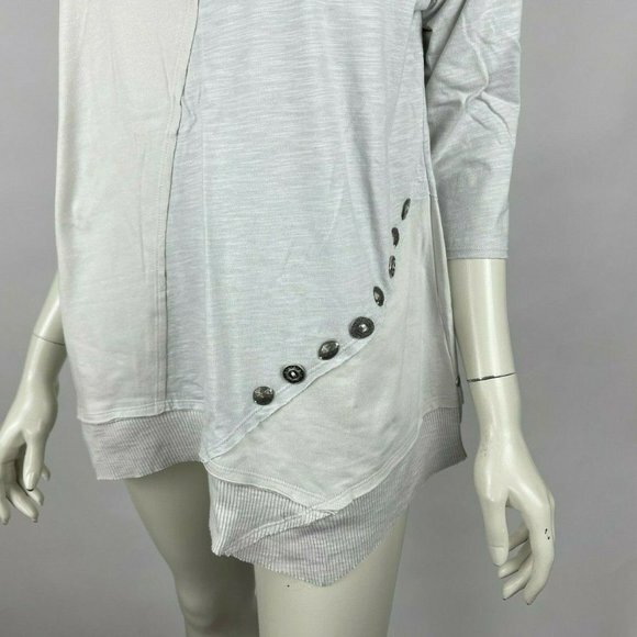 Neon Buddha Selfless Top 3/4 Sleeve Cowl Neck Embellished Tunic Women XS S NWT - Picture 6 of 10